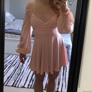 Long sleeve wrap dress